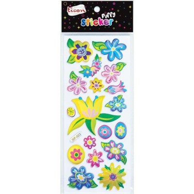 Ticon Puffy Sticker Çiçekler
