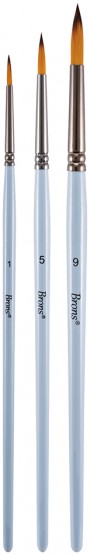 Brons Fırça Blister Set 6 123 Serisi No 1-5-9 Kısa Sap