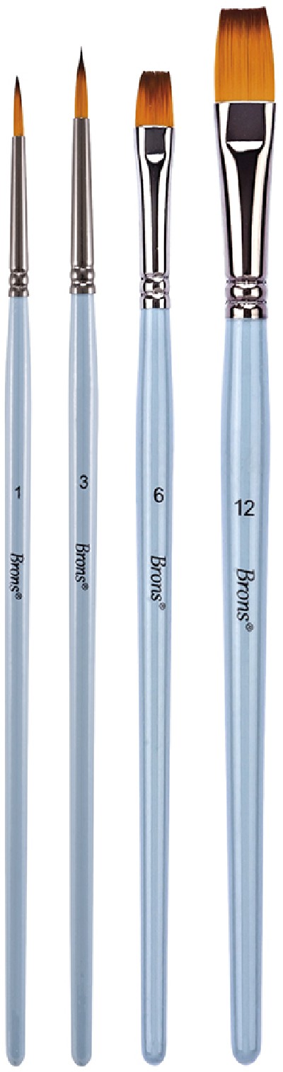 Brons Fırça Blister Set 3 123 Serisi No 1-3 Kısa Sap-200F Serisi No 6-12 Kısa Sap
