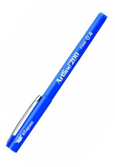 Artline 200N Fıne Keçe Uçlu Yazı Kalemi 0.4 Mm Mavi