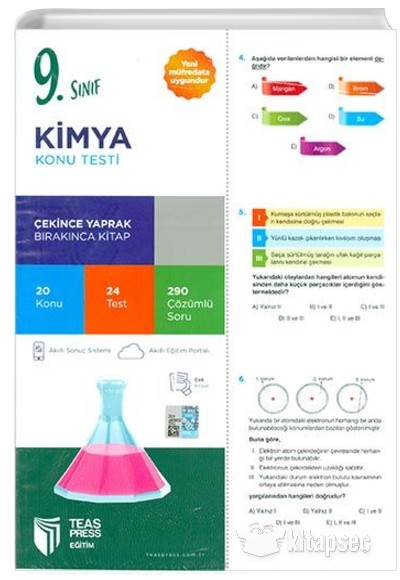 9. Sınıf Kimya Konu Testi Teas Press Yayınları